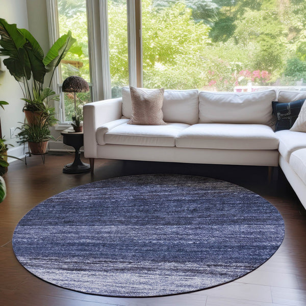 Homeroots 3' Beige Ivory And Brown Ombre Washable Area Rug – Perfect For Indoor & Outdoor Spaces, Durable Design 8' Round Polyester 586896