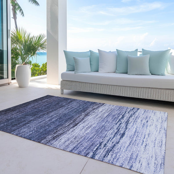 Homeroots 3' Beige Ivory And Brown Ombre Washable Area Rug – Perfect For Indoor & Outdoor Spaces, Durable Design 8' X 10' Polyester 586897