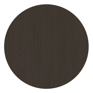 Alpine Furniture Reba Round Dining Table - Stylish 54-inch Table For Cozy Meals With Ribbed Base And Elegant Finish Black Mindi Solids & Oak Veneer 5868blk-25-alpine