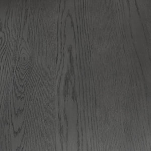 Alpine Furniture Reba Sculptural Round Cocktail Table With Fluted Base And Oak Veneer Top, 39.5" Diameter Black 5868BLK-61