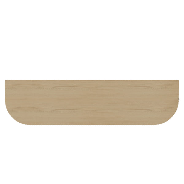 Alpine Furniture Reba Sideboard - Stylish Storage Solution With Ribbed Doors And Soft-close Drawers For Dining Rooms Natural White Wash Mindi Solids & Oak Veneer 5868w-06-alpine