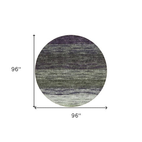 Homeroots 3' Beige Ivory And Brown Ombre Washable Area Rug – Perfect For Indoor & Outdoor Spaces, Durable Design 8' Round Polyester 586902