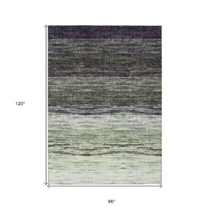 Homeroots 3' Beige Ivory And Brown Ombre Washable Area Rug – Perfect For Indoor & Outdoor Spaces, Durable Design 8' X 10' Polyester 586903