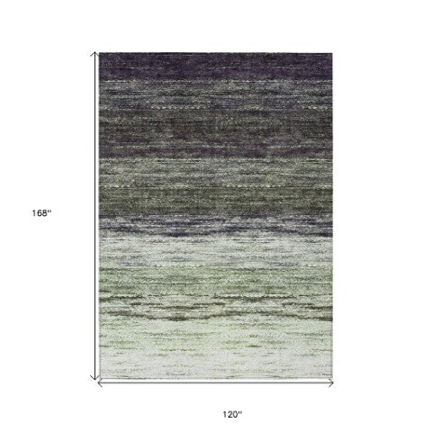 Homeroots 3' Beige Ivory And Brown Ombre Washable Area Rug – Perfect For Indoor & Outdoor Spaces, Durable Design 10' X 14' Polyester 586905