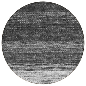 HomeRoots 5' Modern Ombre Gray Silver Ivory Area Rug - Durable, Washable, Indoor-Outdoor Style for Any Space 8' Round 586908