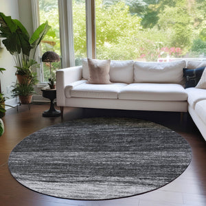 Homeroots 3' Beige Ivory And Brown Ombre Washable Area Rug – Perfect For Indoor & Outdoor Spaces, Durable Design 8' Round Polyester 586908