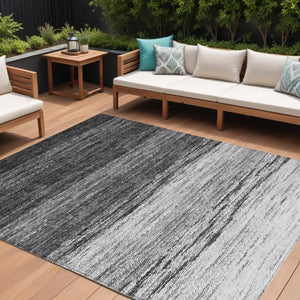 Homeroots 3' Beige Ivory And Brown Ombre Washable Area Rug – Perfect For Indoor & Outdoor Spaces, Durable Design 9' X 12' Polyester 586910