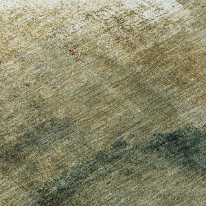 Homeroots 3' Abstract Brown Beige And Ivory Washable Area Rug For Indoor And Outdoor Spaces, Durable Style 8' Round Polyester 586914