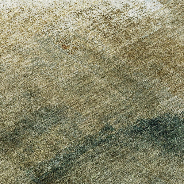 Homeroots 3' Abstract Brown Beige And Ivory Washable Area Rug For Indoor And Outdoor Spaces, Durable Style 8' Round Polyester 586914