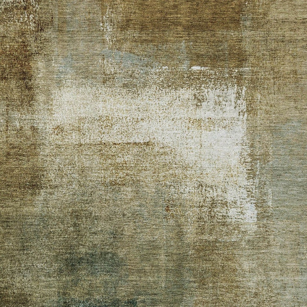 Homeroots 3' Abstract Brown Beige And Ivory Washable Area Rug For Indoor And Outdoor Spaces, Durable Style 9' X 12' Polyester 586916