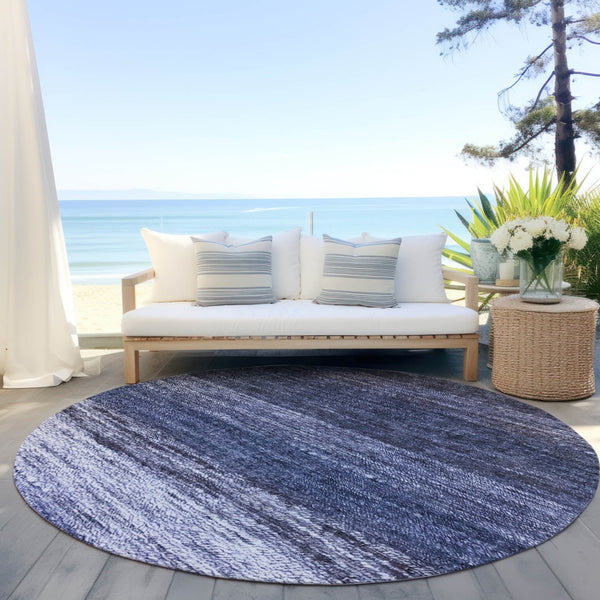 Homeroots 3' Abstract Brown Beige And Ivory Washable Area Rug For Indoor And Outdoor Spaces, Durable Style 8' Round Polyester 586920