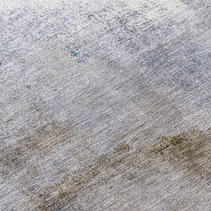 Homeroots 3' Abstract Brown Beige And Ivory Washable Area Rug For Indoor And Outdoor Spaces, Durable Style 8' Round Polyester 586920