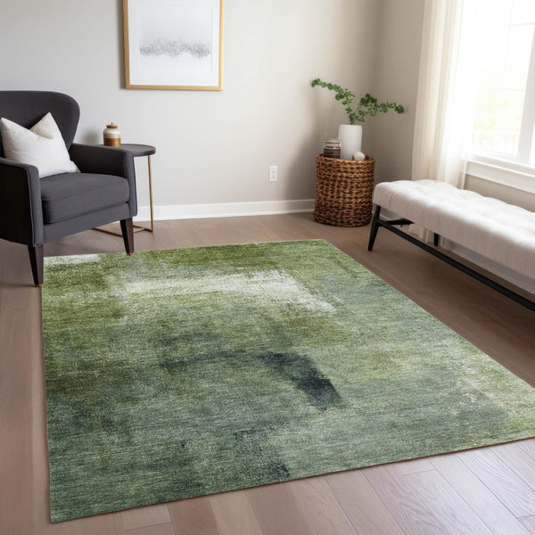 Homeroots 3' Abstract Brown Beige And Ivory Washable Area Rug For Indoor And Outdoor Spaces, Durable Style 5' X 8' Polyester 586925