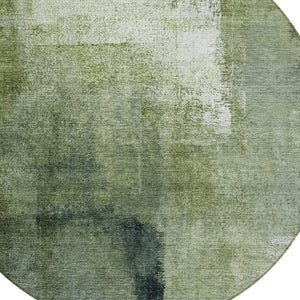 Homeroots 3' Abstract Brown Beige And Ivory Washable Area Rug For Indoor And Outdoor Spaces, Durable Style 8' Round Polyester 586926