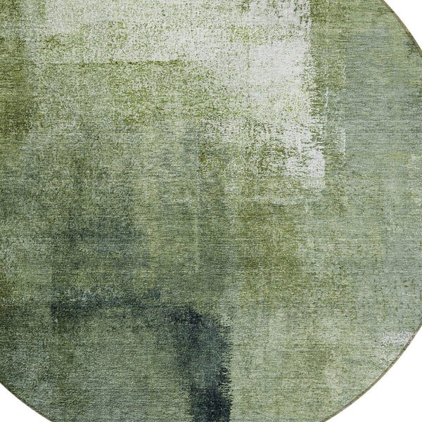 Homeroots 3' Abstract Brown Beige And Ivory Washable Area Rug For Indoor And Outdoor Spaces, Durable Style 8' Round Polyester 586926