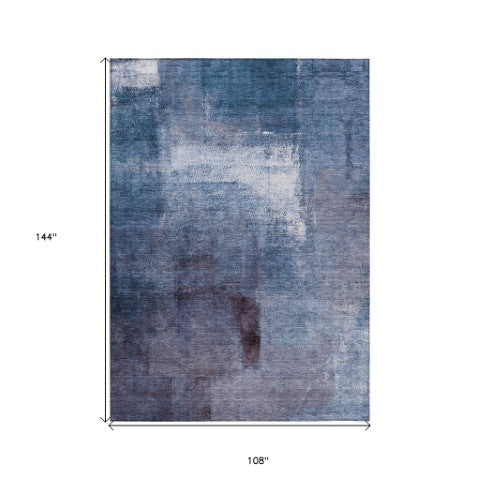 Homeroots 3' Abstract Brown Beige And Ivory Washable Area Rug For Indoor And Outdoor Spaces, Durable Style 9' X 12' Polyester 586940