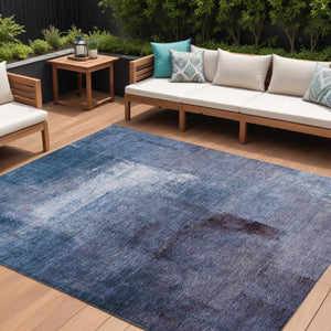 Homeroots 3' Abstract Brown Beige And Ivory Washable Area Rug For Indoor And Outdoor Spaces, Durable Style 10' X 14' Polyester 586941