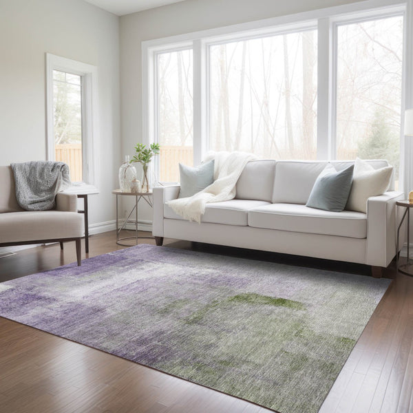 Homeroots 3' Abstract Brown Beige And Ivory Washable Area Rug For Indoor And Outdoor Spaces, Durable Style 3' X 5' Polyester 586942