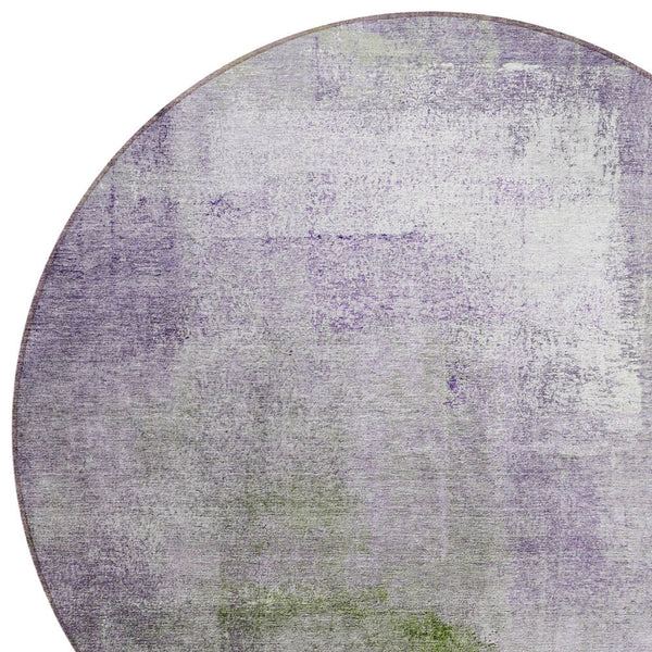 Homeroots 3' Abstract Brown Beige And Ivory Washable Area Rug For Indoor And Outdoor Spaces, Durable Style 8' Round Polyester 586944