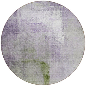 Homeroots 3' Abstract Brown Beige And Ivory Washable Area Rug For Indoor And Outdoor Spaces, Durable Style 8' Round Polyester 586944