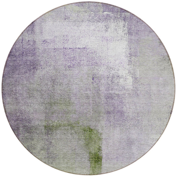 Homeroots 3' Abstract Brown Beige And Ivory Washable Area Rug For Indoor And Outdoor Spaces, Durable Style 8' Round Polyester 586944