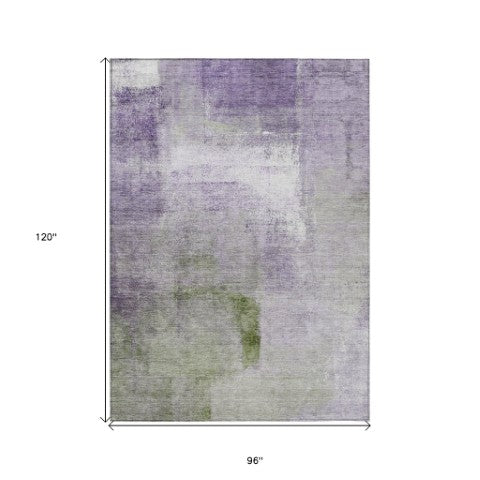 Homeroots 3' Abstract Brown Beige And Ivory Washable Area Rug For Indoor And Outdoor Spaces, Durable Style 8' X 10' Polyester 586945