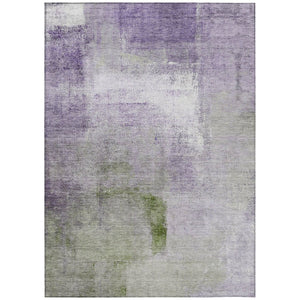 HomeRoots 9' Vibrant Purple Lavender Green Abstract Area Rug – Durable, Washable, Indoor/Outdoor Style Solution 9' X 12' 586946