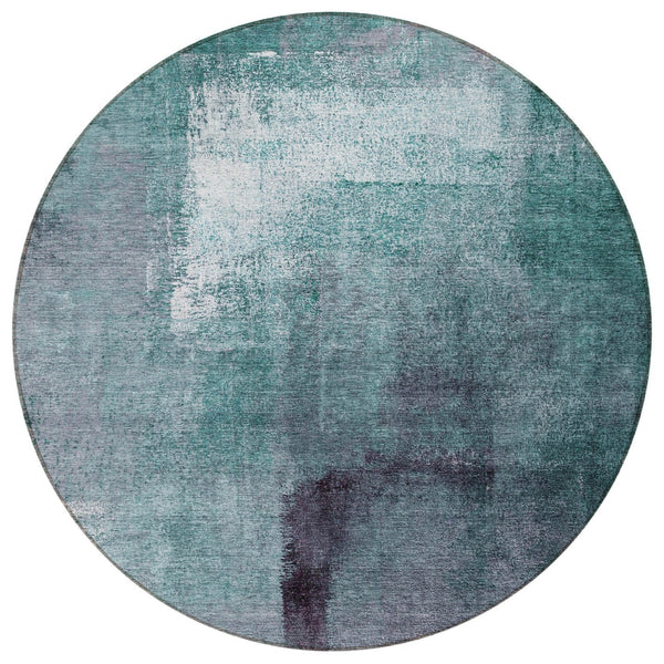 Homeroots 3' Abstract Brown Beige And Ivory Washable Area Rug For Indoor And Outdoor Spaces, Durable Style 8' Round Polyester 586950