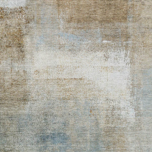 Homeroots 3' Abstract Brown Beige And Ivory Washable Area Rug For Indoor And Outdoor Spaces, Durable Style 3' X 5' Polyester 586954