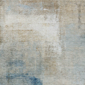 Homeroots 3' Abstract Brown Beige And Ivory Washable Area Rug For Indoor And Outdoor Spaces, Durable Style 8' X 10' Polyester 586957