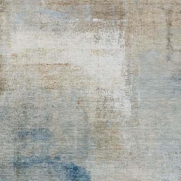 Homeroots 3' Abstract Brown Beige And Ivory Washable Area Rug For Indoor And Outdoor Spaces, Durable Style 8' X 10' Polyester 586957