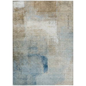 HomeRoots 9' Stylish Abstract Taupe Beige and Ivory Washable Area Rug for Indoor and Outdoor Elegance 9' X 12' 586958