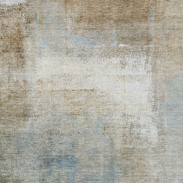 Homeroots 3' Abstract Brown Beige And Ivory Washable Area Rug For Indoor And Outdoor Spaces, Durable Style 10' X 14' Polyester 586959