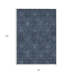 Homeroots 3' Brown And Beige Floral Washable Area Rug – Perfect For Indoor And Outdoor Spaces, Durable Design 8' X 10' Polyester 586969