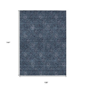 Homeroots 3' Brown And Beige Floral Washable Area Rug – Perfect For Indoor And Outdoor Spaces, Durable Design 9' X 12' Polyester 586970