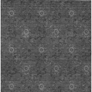 Homeroots 3' Brown And Beige Floral Washable Area Rug – Perfect For Indoor And Outdoor Spaces, Durable Design 5' X 8' Polyester 586979