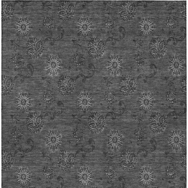 Homeroots 3' Brown And Beige Floral Washable Area Rug – Perfect For Indoor And Outdoor Spaces, Durable Design 5' X 8' Polyester 586979