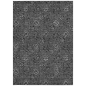 Homeroots 3' Brown And Beige Floral Washable Area Rug – Perfect For Indoor And Outdoor Spaces, Durable Design 10' X 14' Polyester 586983