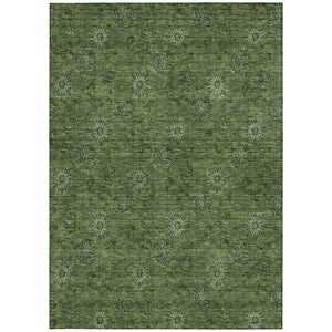 Homeroots 3' Brown And Beige Floral Washable Area Rug – Perfect For Indoor And Outdoor Spaces, Durable Design 3' X 5' Polyester 586984