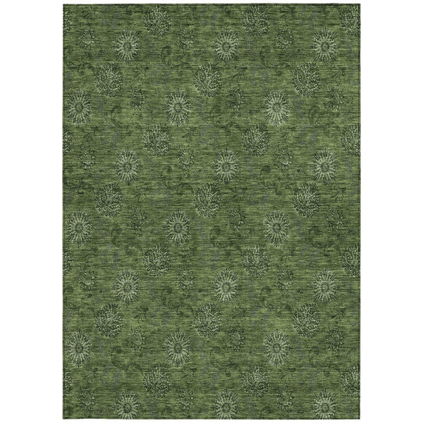 Homeroots 3' Brown And Beige Floral Washable Area Rug – Perfect For Indoor And Outdoor Spaces, Durable Design 3' X 5' Polyester 586984