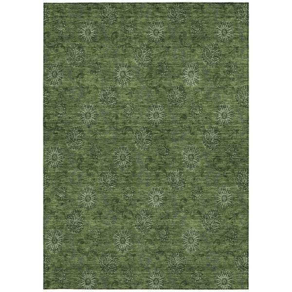 Homeroots 3' Brown And Beige Floral Washable Area Rug – Perfect For Indoor And Outdoor Spaces, Durable Design 5' X 8' Polyester 586985