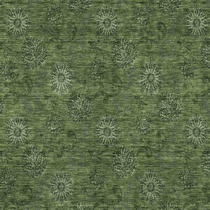 Homeroots 3' Brown And Beige Floral Washable Area Rug – Perfect For Indoor And Outdoor Spaces, Durable Design 10' X 14' Polyester 586989