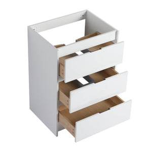 English Elm 72" Freestanding Bathroom Vanity With Resin Sink & Side Cabinet - Modern Glossy White Design, Ample Storage Options W999S00437
