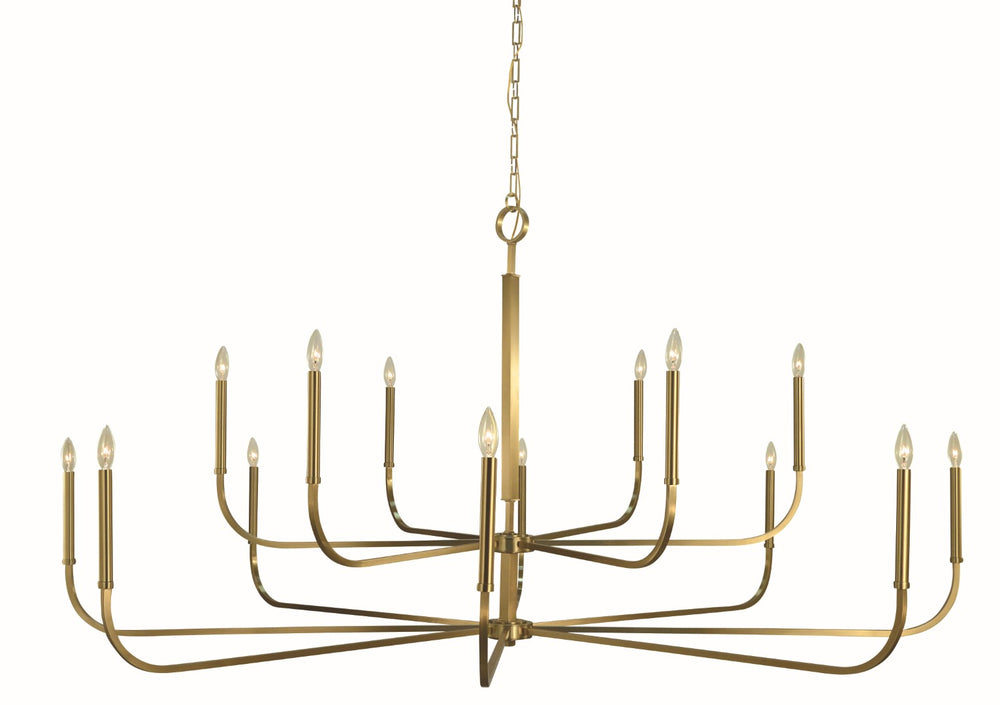 Framburg 14-light Stylish Brushed Brass Manhattan Foyer Chandelier - Handcrafted Elegance For Your Home Brushed Brass Metal 5870 Br