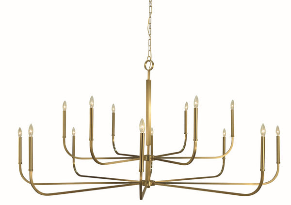 Framburg 14-light Stylish Brushed Brass Manhattan Foyer Chandelier - Handcrafted Elegance For Your Home Brushed Brass Metal 5870 Br