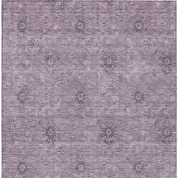 Homeroots 3' Gold Floral Washable Area Rug - Durable Indoor Outdoor Accent For Living Room, Patio & More 10' X 14' Polyester 587007