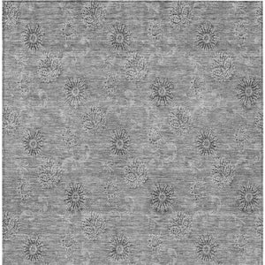 Homeroots 3' Gold Floral Washable Area Rug - Durable Indoor Outdoor Accent For Living Room, Patio & More 3' X 5' Polyester 587008
