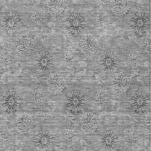 Homeroots 3' Gold Floral Washable Area Rug - Durable Indoor Outdoor Accent For Living Room, Patio & More 3' X 5' Polyester 587008