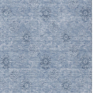 Homeroots 3' Gold Floral Washable Area Rug - Durable Indoor Outdoor Accent For Living Room, Patio & More 8' X 10' Polyester 587023