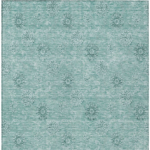 Homeroots 3' Gold Floral Washable Area Rug - Durable Indoor Outdoor Accent For Living Room, Patio & More 10' X 14' Polyester 587031